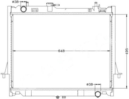 RADIATOR SUITABLE FOR ISU D-MAX 4JK1/4JJ1 2012 ON (MAN) 495mm HEIGHT