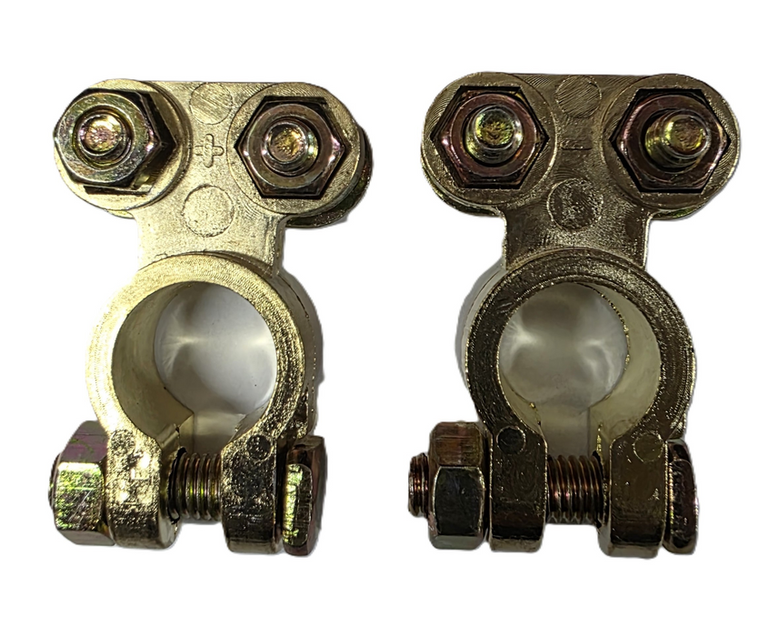 B/TERM SADDLE TYPE BRASS STD POST (CARDED POS & NEG SET)