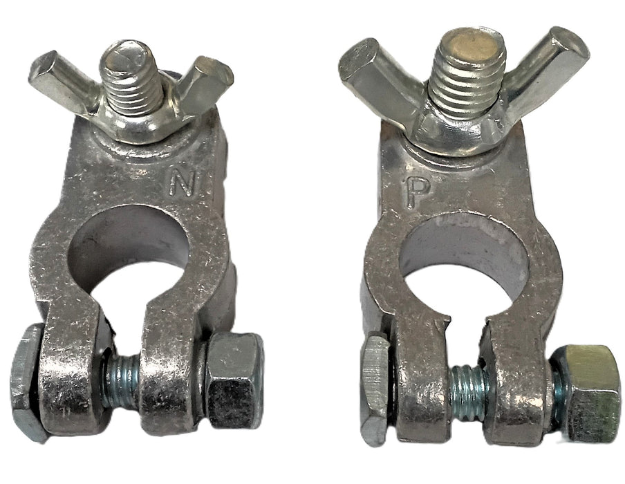 B/TERM WING NUT ALUMINIUM STD POST (CARDED POS & NEG SET)
