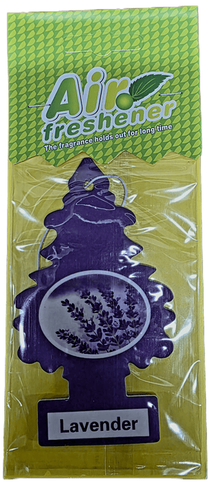 AIR FRESHENER, HANGING TREE, LAVENDER FRAGRANCE