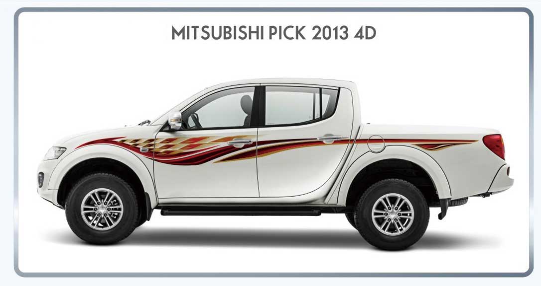 DECAL KIT SUITABLE FOR MIT L200 SPORTERO KB4T 4 DOOR D/CAB PICK UP