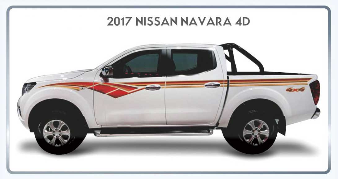 DECAL KIT SUITABLE FOR NIS NAVARA 2017 4X4 D/CAB PICK UP