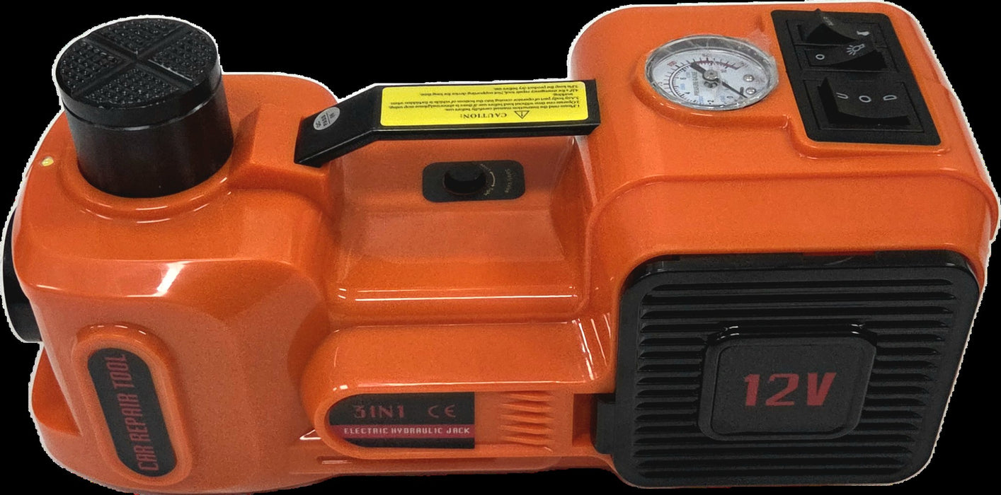 ELECTRIC HYD FLOOR JACK 5 TONNE 12V WITH INFLATOR AND TORCH