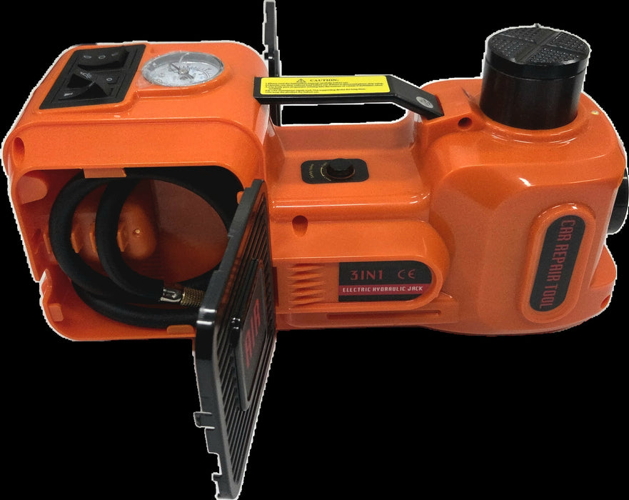 ELECTRIC HYD FLOOR JACK 5 TONNE 12V WITH INFLATOR AND TORCH