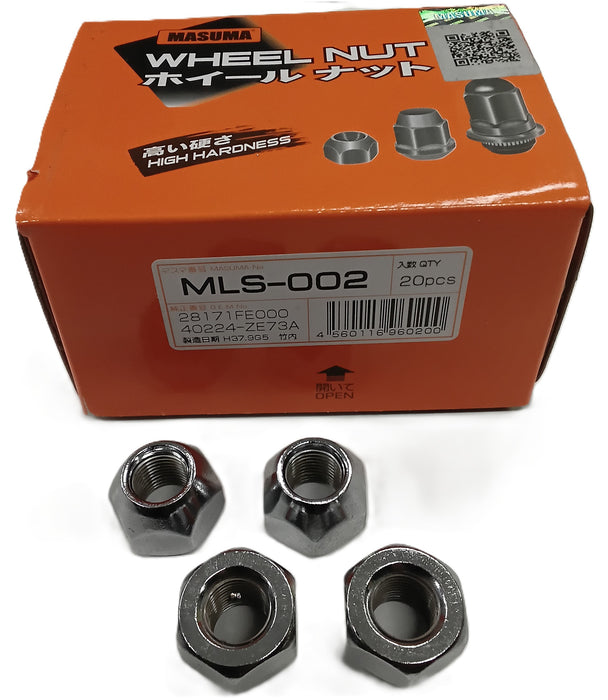 WHEEL NUT (STEEL WHEEL) 12x1.25/21mmx16mmL (20pcs)(NIS)