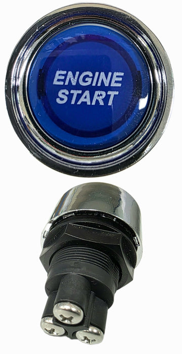 PUSH BUTTON ENGINE START SWITCH 12V,50A BLUE FACE