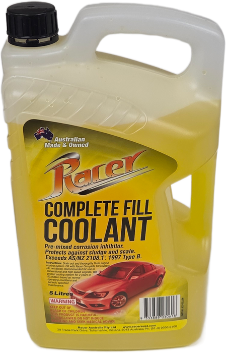 COOLANT PREMIX 5L YELLOW RACER