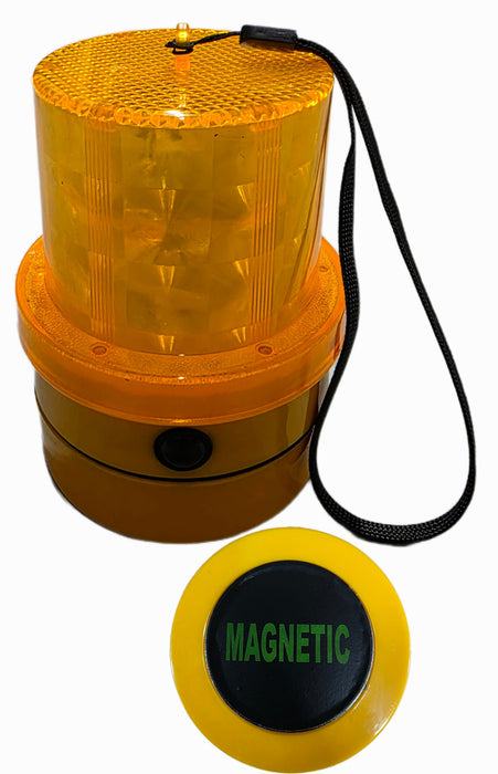 LED WARNING STROBE LIGHT, BATTERY OPERATED (2x D Battery) W/MAGNETIC BASE